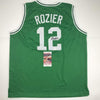 Autographed/Signed Terry Rozier Boston Green Basketball Jersey JSA COA