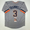Autographed/Signed Alan Trammell Detroit Grey Baseball Jersey JSA COA