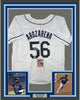Framed Autographed/Signed Randy Arozarena 35x39 Tampa Bay White Baseball Jersey JSA COA