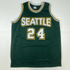 Autographed/Signed Spencer Haywood HOF 15 Seattle Green Basketball Jersey JSA COA