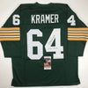 Autographed/Signed Jerry Kramer HOF 2018 Green Bay Green Football Jersey JSA COA by Hall of Fame Sports Memorabilia