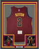 Framed Autographed/Signed Collin Sexton 35x39 Cleveland Cavaliers Red Basketball Jersey Fanatics COA