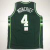 Autographed/Signed Sidney Moncrief Milwaukee Green/White Basketball Jersey PSA/DNA COA by Hall of Fame Sports Memorabilia