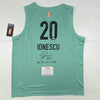 Autographed/Signed Sabrina Ionescu 2020#1 Pick New York Liberty Green Basketball Jersey Fanatics COA