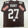 Autographed/Signed Kareem Hunt Cleveland Brown Football Jersey PSA/DNA COA
