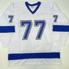 Autographed/Signed Victor Hedman Tampa Bay White Hockey Jersey JSA COA by Hall of Fame Sports Memorabilia