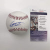 Autographed/Signed Vladimir Vlad Guerrero Jr. Rawlings Official Major League Baseball ROML JSA COA Auto