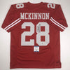 Autographed/Signed Jerick McKinnon San Francisco Red Football Jersey Beckett BAS COA