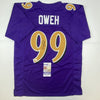 Autographed/Signed Odafe Oweh Baltimore Color Rush Football Jersey JSA COA