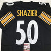 Autographed/Signed Ryan Shazier Pittsburgh Black Football Jersey JSA COA