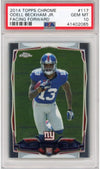 Graded 2014 Topps Chrome Odell Beckham Jr. #117 Facing Forward Rookie RC Football Card PSA 10 Gem Mint