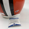 Autographed/Signed Jim Brown Cleveland Browns Full Size FS F/S Replica Football Helmet Beckett BAS COA