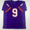 Autographed/Signed Travis Etienne Jr. Clemson Purple College Football Jersey JSA COA by Hall of Fame Sports Memorabilia