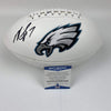 Autographed/Signed Michael Mike Vick Philadelphia Eagles Full Size F/S White Panel Logo Football Beckett BAS COA
