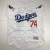 Autographed/Signed Kenley Jansen Los Angeles LA White Baseball Jersey PSA/DNA COA