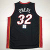 Autographed/Signed Shaquille Shaq O'Neal Miami Black Basketball Jersey Beckett BAS COA by Hall of Fame Sports Memorabilia