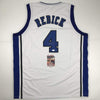 Autographed/Signed JJ J.J. Redick Duke White College Basketball Jersey JSA COA