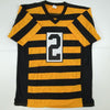 Autographed/Signed Michael Mike Vick Pittsburgh Bumble Bee Football Jersey PSA/DNA COA