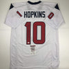 Autographed/Signed DeAndre Hopkins Houston White Football Jersey JSA COA