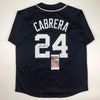 Autographed/Signed Miguel Cabrera Detroit Blue Baseball Jersey JSA COA