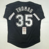 Autographed/Signed Frank Thomas HOF 2014 Chicago Black Baseball Jersey JSA COA