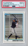 Graded 2010 Bowman Draft Picks & Prospects Christian Yelich #BDPP78 Rookie RC Baseball Card PSA 10 Gem Mint