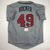 Autographed/Signed John Rocker Atlanta Grey Baseball Jersey PSA/DNA COA by Hall of Fame Sports Memorabilia