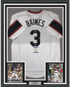 Framed Autographed/Signed Harold Baines 35x39 Chicago White Retro Baseball Jersey Beckett BAS COA