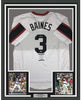 Framed Autographed/Signed Harold Baines 35x39 Chicago White Retro Baseball Jersey Beckett BAS COA