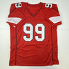 Autographed/Signed JJ J.J. Watt Arizona Red Football Jersey JSA COA