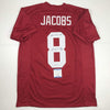 Autographed/Signed Josh Jacobs Roll Tide Alabama Red College Football Jersey Beckett BAS COA