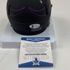 Autographed/Signed Adam Thielen Minnesota Vikings Eclipse Football Mini Football Helmet Beckett BAS COA