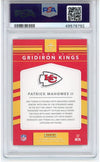 Graded 2017 Panini Donruss Patrick Mahomes II #2 Gridiron Kings Rookie RC Football Card PSA 9 Mint