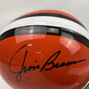Autographed/Signed Jim Brown Cleveland Browns Full Size FS F/S Replica Football Helmet Beckett BAS COA