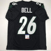 Autographed/Signed Le'Veon LeVeon Bell New York Black Football Jersey PSA/DNA COA