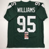 Autographed/Signed Quinnen Williams New York Green Football Jersey JSA COA