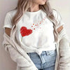 Women's Printed Crew-Neck Plus-Size Short-Sleeve Top by My Store