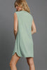 Round Neck Sleeveless High-Low Curved Hemline Mini Dress – Trendy High-Low Dress, Sleeveless Mini Dress, Curved Hemline Dress, Flattering Round Neck Dress, Chic High-Low Dress by Stevvex
