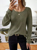 Ribbed Knit Long Sleeve T-Shirt by Simply Love