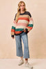 BiBi Stripes Color Block Chunky Sweater by FitiqueFit