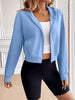 Relaxed Minimalist Zip-Up Dropped Shoulder Hooded Jacket Casual & Comfortable Lightweight Outerwear by Stevvex