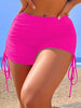 Coastal Curve Halter Bikini Set for Women – V-Neck Crisscross Drawstring Swimsuit with Chic Ring Detail & High-Waisted Boxer Shorts for Summer – Sleek Two-Piece Nylon Swimwear for Women’s Beach & Poolside Style by Stevvex