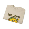Taco Tariffs? Hard Shell No. Sweatshirt | Political Taco Pun, Protest Typography by Tristan’s Treehouse