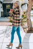 Classic Plaid Button Front Shirt Jacket with Breast Pockets Casual & Minimalist Outerwear by Stevvex