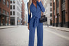 Ladies' Fashionable Slim Fit Sexy V-neck Long Sleeved Slimming Jumpsuit by FitiqueFit