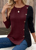 Color Block Ribbed Knit T-Shirt by Simply Love