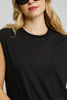 Round Neck Sleeveless High-Low Curved Hemline Mini Dress – Trendy High-Low Dress, Sleeveless Mini Dress, Curved Hemline Dress, Flattering Round Neck Dress, Chic High-Low Dress by Stevvex