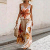 Women's Sleeveless Floral Printed Vest & Pants Two-Piece Set by FitiqueFit
