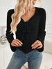 Ribbed Knit Drawstring Long Sleeve T-Shirt by Wild and Free Boutique