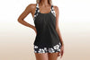 Women’s Loose Halter Two-Piece Swimsuit Floral Set by FitiqueFit